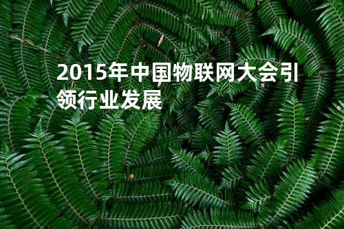 2015年中国物联网大会引领行业发展